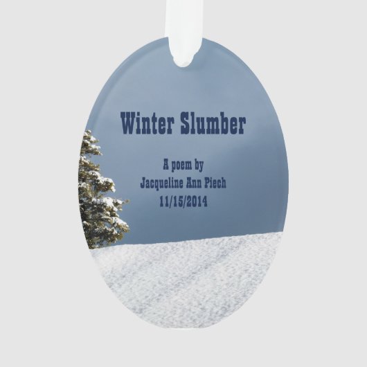 Winter Slumber Poetry Ornament (achterkant)
