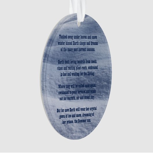 Winter Slumber Poetry Ornament (voorkant)