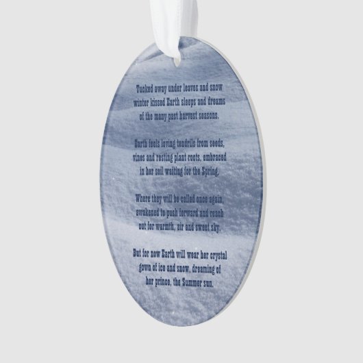Winter Slumber Poetry Ornament (voorkant)