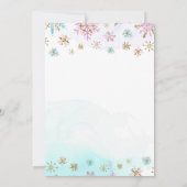 Winter slumber sleepover verjaardagsuitnodiging kaart (Achterkant)