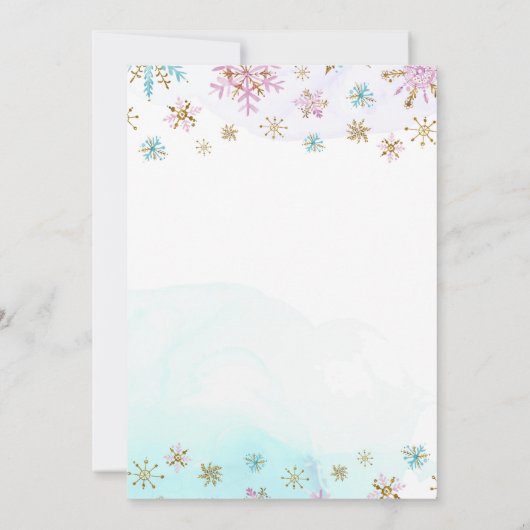 Winter slumber sleepover verjaardagsuitnodiging kaart (Achterkant)