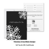 Winter Small Business Snowflake Cadeaubon