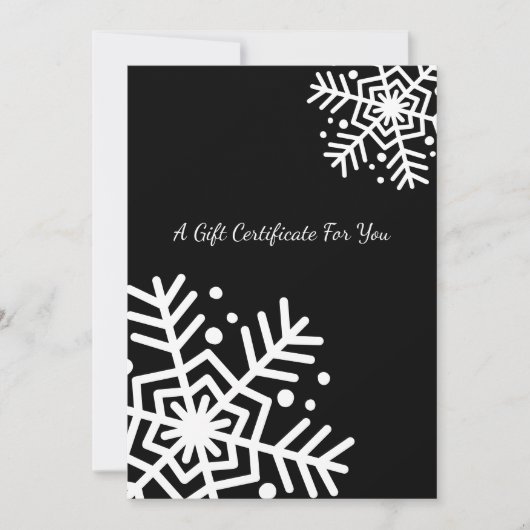 Winter Small Business Snowflake Cadeaubon (Voorkant)