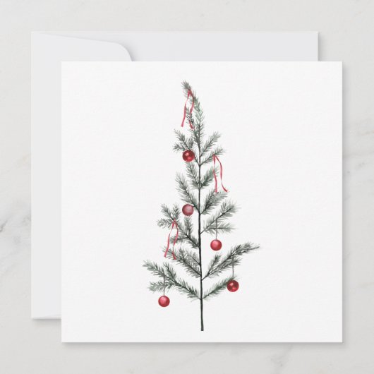 Winter Smaragd Groen Feestelijke Kerstbruiloft Bedankkaart (Achterkant)