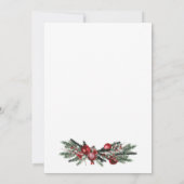 Winter Smaragd Groen Feestelijke Kerstbruiloft Kaart (Achterkant)