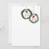 Winter Smaragd Groen Feestelijke Kerstbruiloft Kaart (Achterkant)