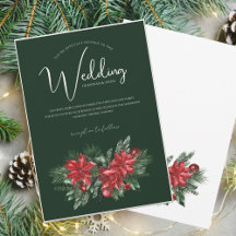 Winter Smaragd Groen Feestelijke Kerstbruiloft