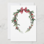 Winter Smaragd Groen Feestelijke Kerstbruiloft Kaart (Achterkant)