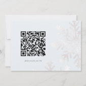 Winter Sneeuw 15e verjaardag Quinceañera QR Code Kaart (Achterkant)