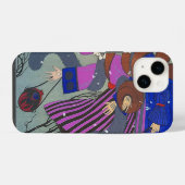 WINTER SNEEUW ART DECO MODE MONOGRAM iPhone HOESJE (Achterkant horizontaal)