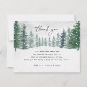 Winter Sneeuw Baby Het Is Koud Buiten Baby Shower Bedankkaart (Voorkant)