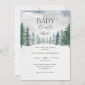 Winter Sneeuw Baby Het Is Koud Buiten Baby Shower Kaart (Voorkant)