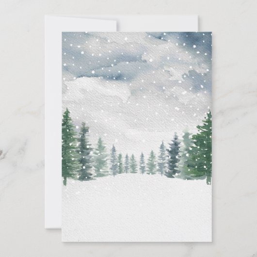 Winter Sneeuw Baby Het Is Koud Buiten Baby Shower Kaart (Achterkant)