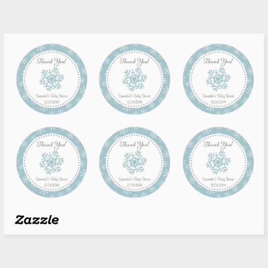 Winter Sneeuw Baby shower Sticker (Vel)
