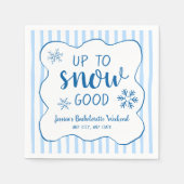 Winter Sneeuw Bachelorette Party Tot Sneeuw Goed Servet (Voorkant)