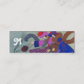 WINTER SNEEUW/BEAUTY MODE COSTUME DESIGNER MINI VISITEKAARTJE (Achterkant)