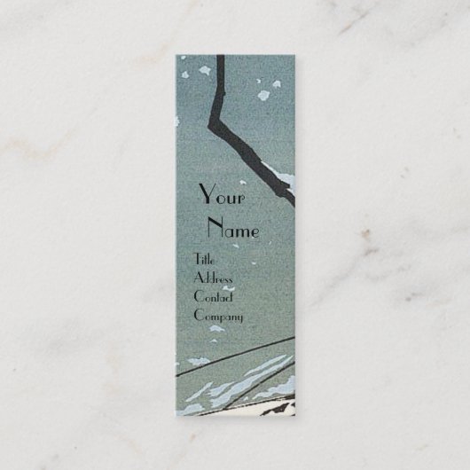 WINTER SNEEUW/BEAUTY MODE COSTUME DESIGNER MINI VISITEKAARTJE (Voorkant)