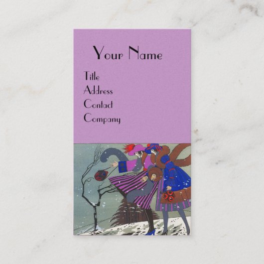 WINTER SNEEUW/BEAUTY MODE COSTUME DESIGNER VISITEKAARTJE (Voorkant)