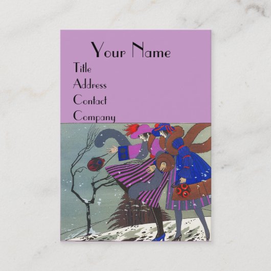 WINTER SNEEUW/BEAUTY MODE COSTUME DESIGNER VISITEKAARTJE (Voorkant)
