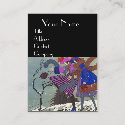 WINTER SNEEUW/BEAUTY MODE COSTUME DESIGNER VISITEKAARTJE (Voorkant)