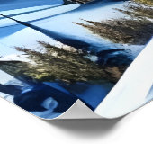 Winter, sneeuw, bergdorp | AI Art Poster (Hoek)