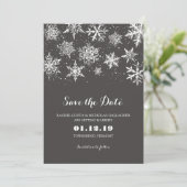 Winter Sneeuw | Bewaar de datum Save The Date (Staand voorkant)
