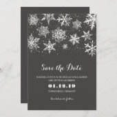Winter Sneeuw | Bewaar de datum Save The Date (Voorkant / Achterkant)