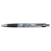 Winter Sneeuw Blau Camouflage Je naam Personalisee Pen (Achterkant)