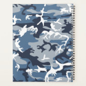 Winter Sneeuw Blau Camouflage Je naam Personalisee Planner (Achterkant)