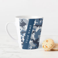Winter Sneeuw Blau Camouflage Jouw naam Personalis