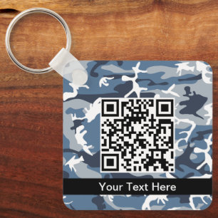 Winter Sneeuw Blauw Camouflage, Militair, Leger Sleutelhanger