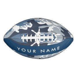 Winter Sneeuw Blauwe Camouflage Je naam Personalis American Football
