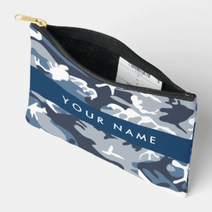 Winter Sneeuw Blauwe Camouflage Je naam Personalis Etui