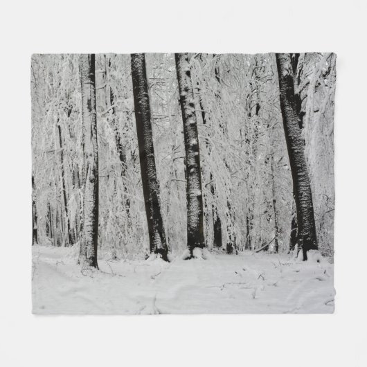Winter Sneeuw Bomen   -     - Fleece Deken (Voorkant (Horizontaal))
