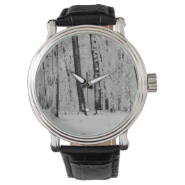 Winter Sneeuw Bomen   -     - Horloge