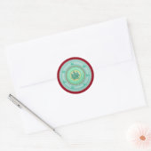 Winter Sneeuw Bomen Klassieke Ronde Sticker (Envelop)
