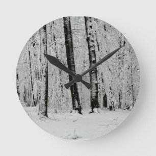 Winter Sneeuw Bomen   -     - Ronde Klok