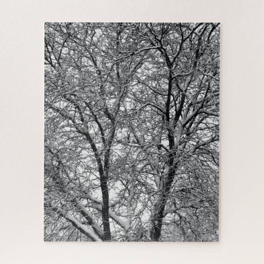 Winter Sneeuw Boomtakken Foto Legpuzzel (Verticaal)