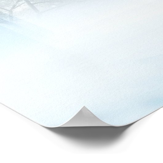 Winter Sneeuw Bos Bruiloft Welkomstbord Poster (Hoek)