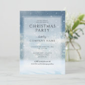 Winter Sneeuw Bos Corporate Vakantie Party Kaart (Staand voorkant)