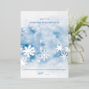 Winter Sneeuw Bos Folie Bruiloft Tafel Place Card Uitnodiging