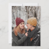 Winter Sneeuw Bos Foto Bruiloft Kaart (Achterkant)