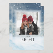 Winter Sneeuw Bos Foto Tafelnummer (Voorkant / Achterkant)