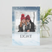 Winter Sneeuw Bos Foto Tafelnummer (Staand voorkant)