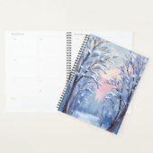 Winter Sneeuw Bos Waterverf Hout Schilderij Planner (Display)