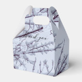 Winter sneeuw bruiloft bedankdoosjes (Achterkant)