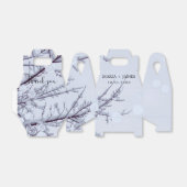 Winter sneeuw bruiloft bedankdoosjes (Uitgevouwen)