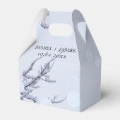 Winter sneeuw bruiloft bedankdoosjes (Voorkant Zijde)