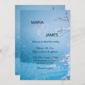 Winter sneeuw bruiloft kaart (Voorkant / Achterkant)