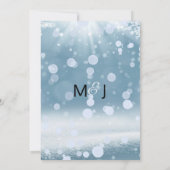 Winter Sneeuw Bruiloft Kaart (Achterkant)